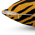 Wildlife Tiger Print Square Pillow Home Decor Pink Sweetheart