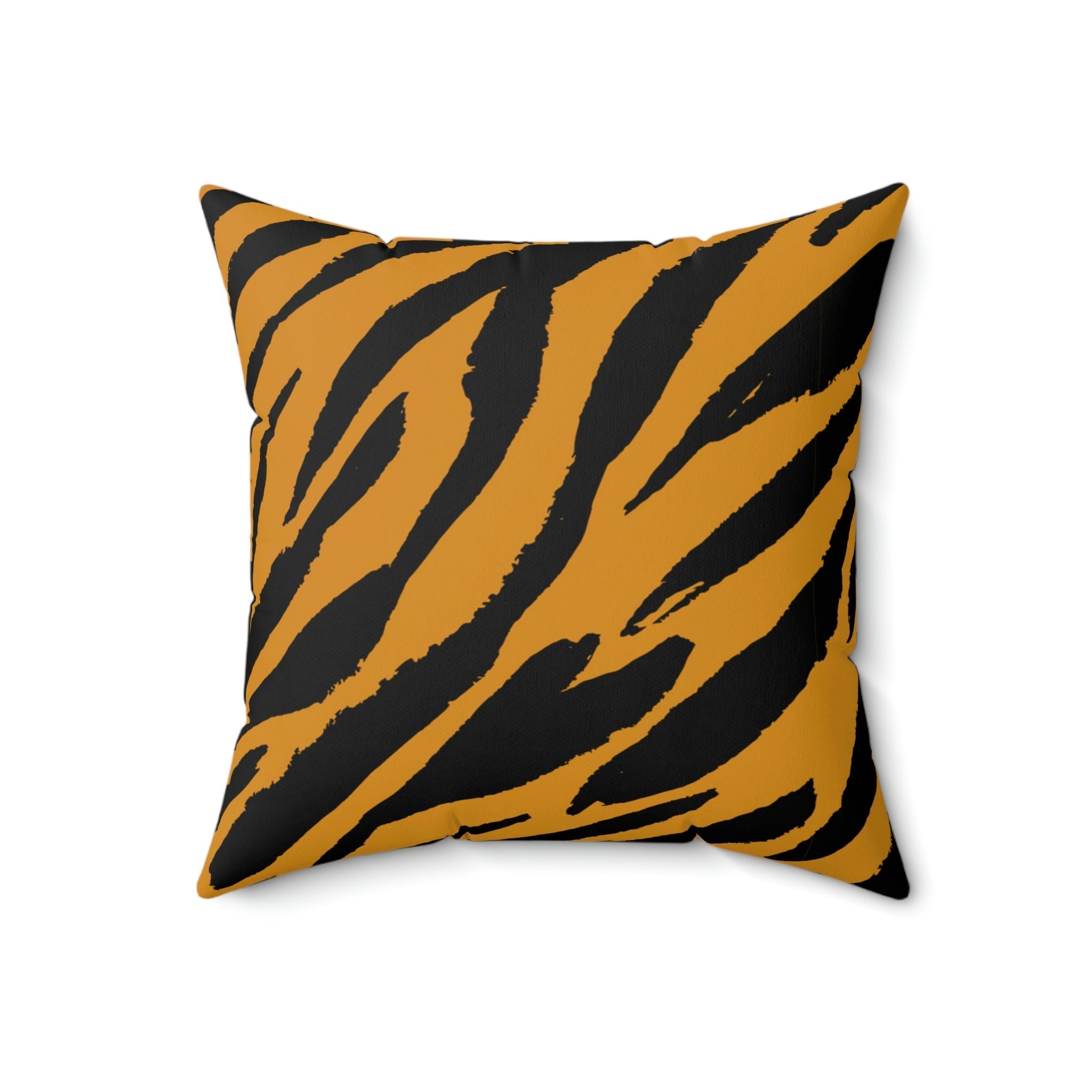 Wildlife Tiger Print Square Pillow Home Decor Pink Sweetheart