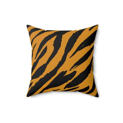 Wildlife Tiger Print Square Pillow Home Decor Pink Sweetheart