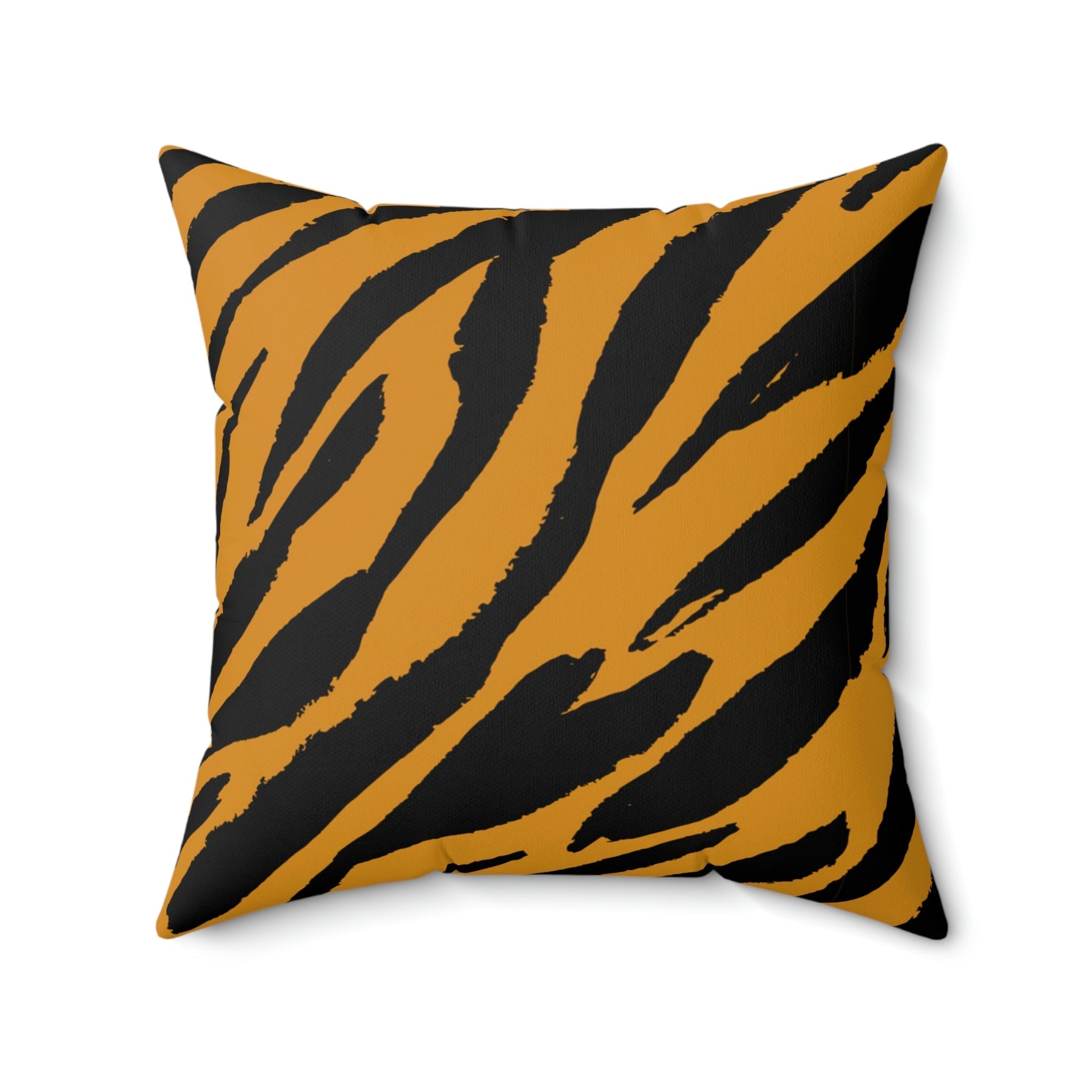 Wildlife Tiger Print Square Pillow Home Decor Pink Sweetheart