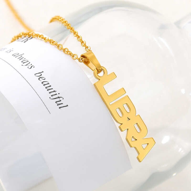 Zodiac Stainless Steel Gold Plated Necklace Necklaces Pink Sweetheart