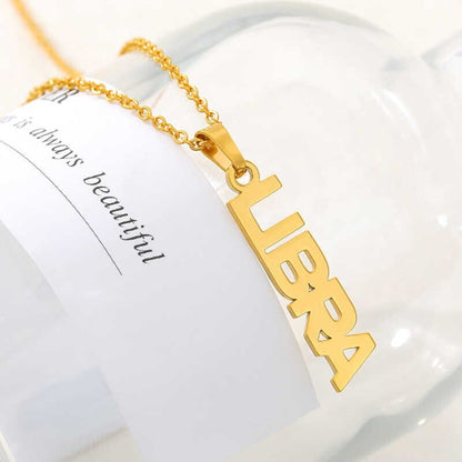 Zodiac Stainless Steel Gold Plated Necklace Necklaces Pink Sweetheart