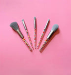 Birthday Cupcake Sprinkles Makeup Brushes - Silver / 5 Brushes