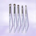 Crystal Diamond Cut Makeup Brush Set - Clear