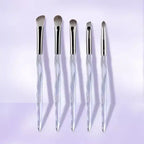 Crystal Diamond Cut Makeup Brush Set - Clear