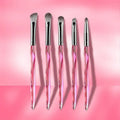 Crystal Diamond Cut Makeup Brush Set - Pink