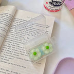 Crystal Flower Contact Lens Case - Green