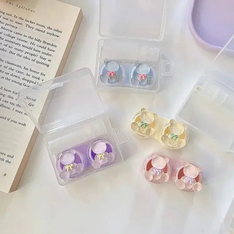 Crystal Teddy Bear Contact Lens Case