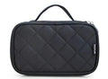 Deluxe Quilted Makeup Storage Bag - Licorice Black