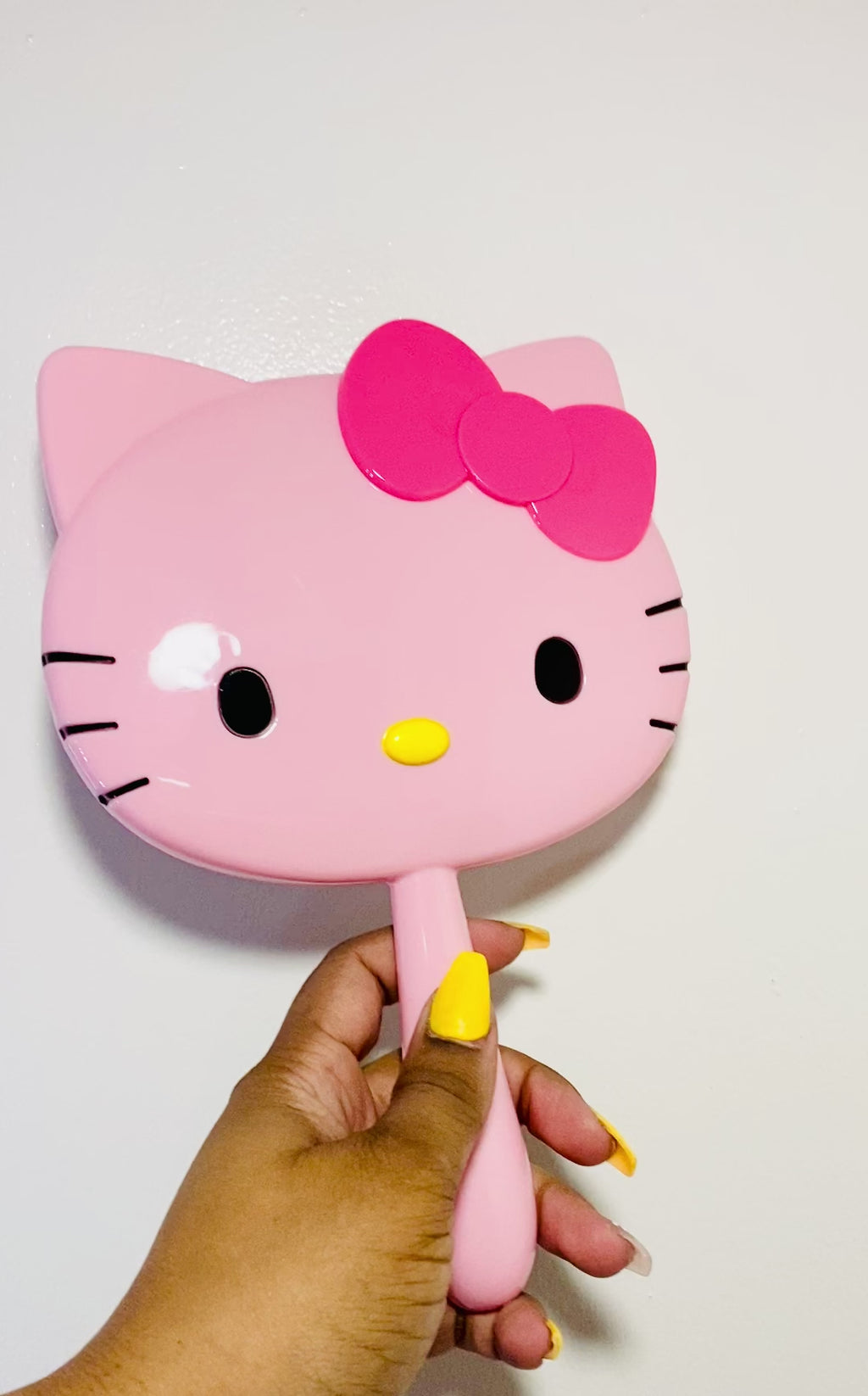 Pink Handheld Hello Kawaii Kitty Mirror