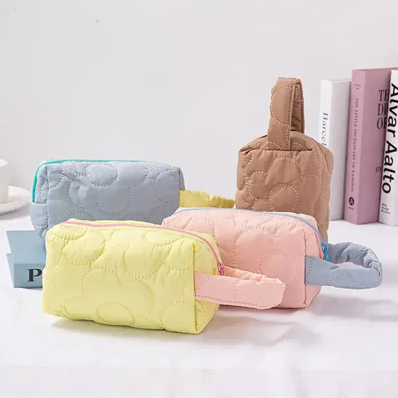 Flower Stitch Makeup Carrying Pouch