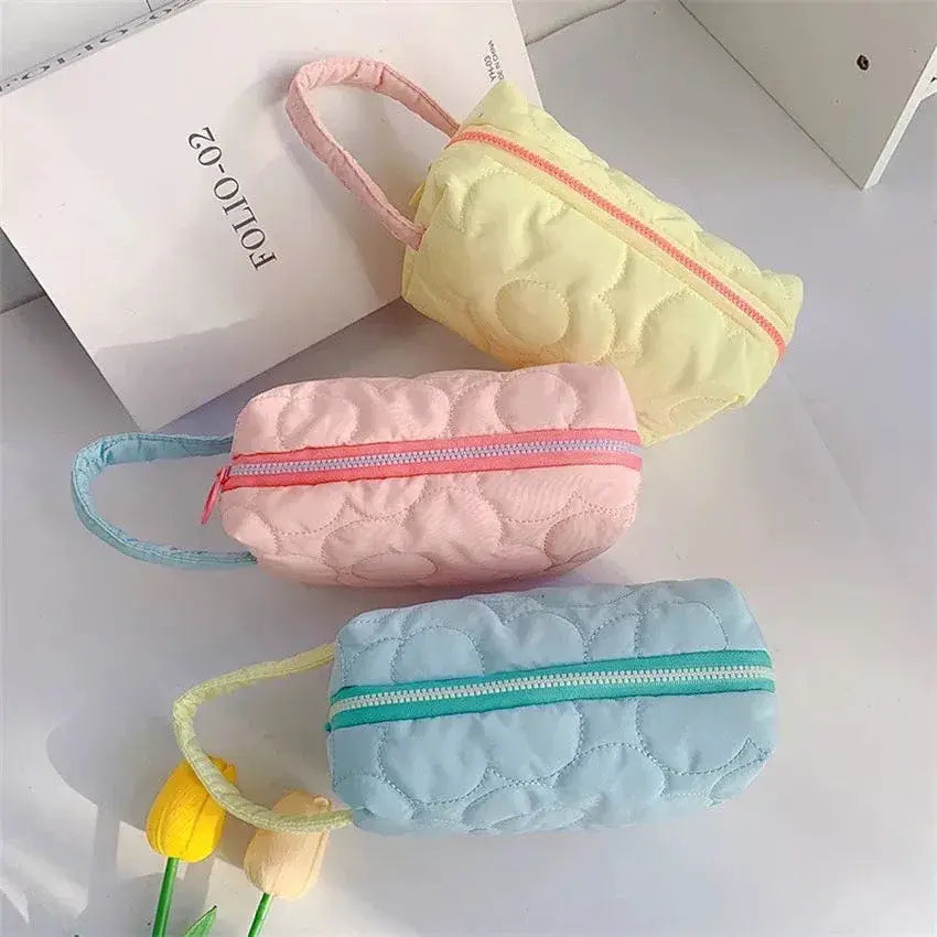 Flower Stitch Makeup Carrying Pouch