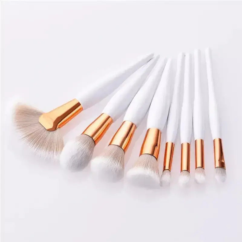 Fluffy White Clouds Makeup Brush Set 8pc