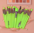 Fluorescent Neon Cosmetic Makeup Brush Set 20pc - Mellow Yellow