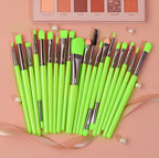 Fluorescent Neon Cosmetic Makeup Brush Set 20pc - Mellow Yellow