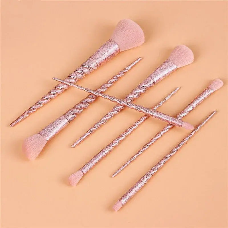 Frosted Unicorn Ombre Makeup Brush Set - Champaign Toast