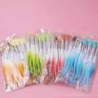 Gradient Ombre Feather Makeup Brush Set 10pc