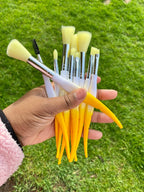 Gradient Ombre Feather Makeup Brush Set 10pc