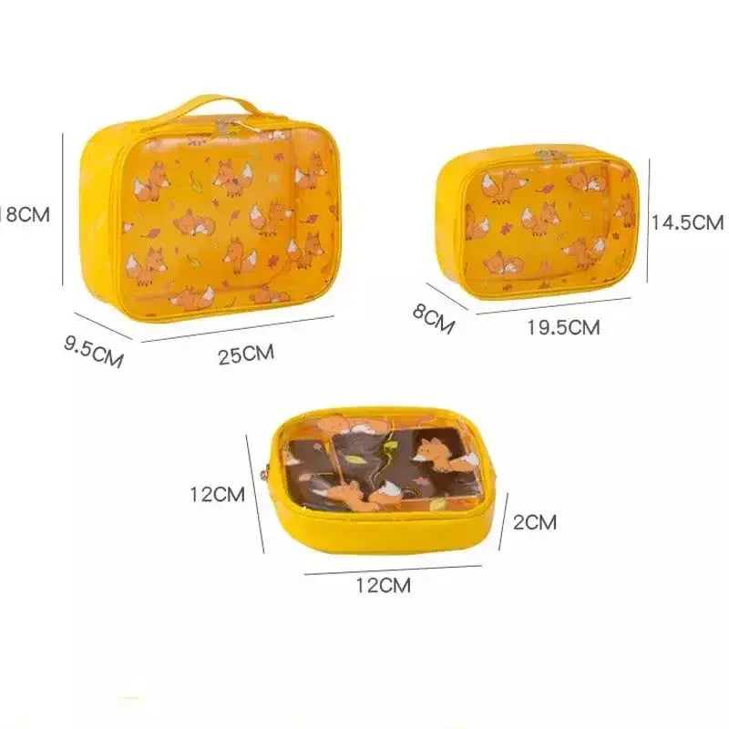 Kawaii Cosmetic & Toiletry Bag 3pc Set