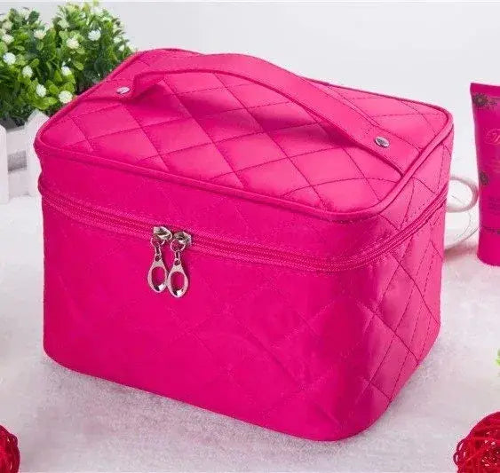 Large Plush Cosmetic Multifunction Zipper Cosmetic Bag - Berrylicious