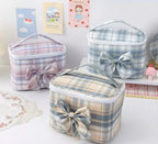 Madras Plaid Cosmetic Makeup Bag