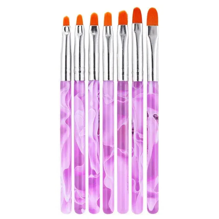 Nail Art Design Brush Set - Purple