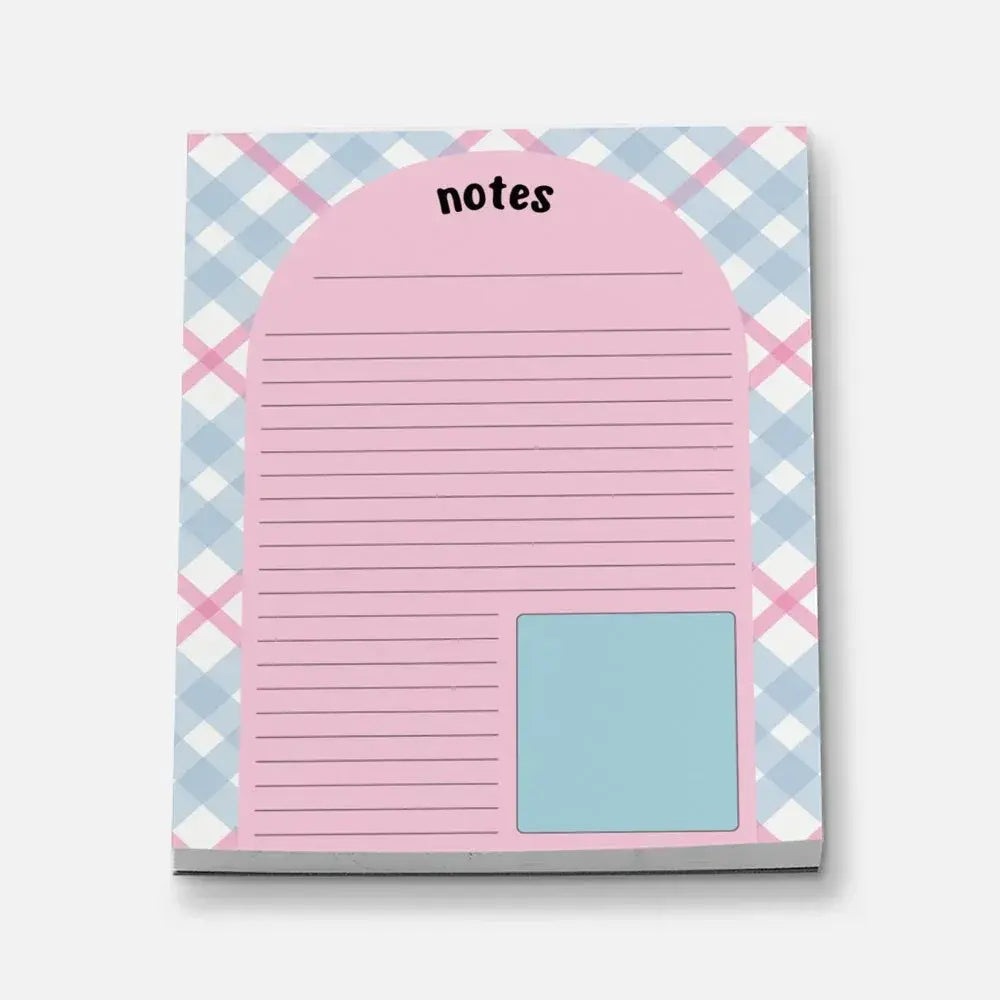 Pastel Gingham Mini Stationery Notepad