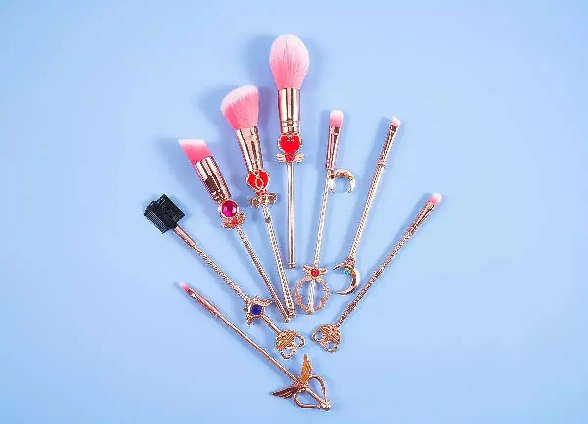 Pink Sakura Sailor Moon Anime Makeup Brush Set 8pc