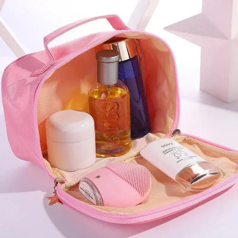 Pink Sequin Cosmetic Makeup Bag