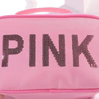 Pink Sequin Cosmetic Makeup Bag