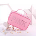 Pink Sequin Cosmetic Makeup Bag - Powder Pink