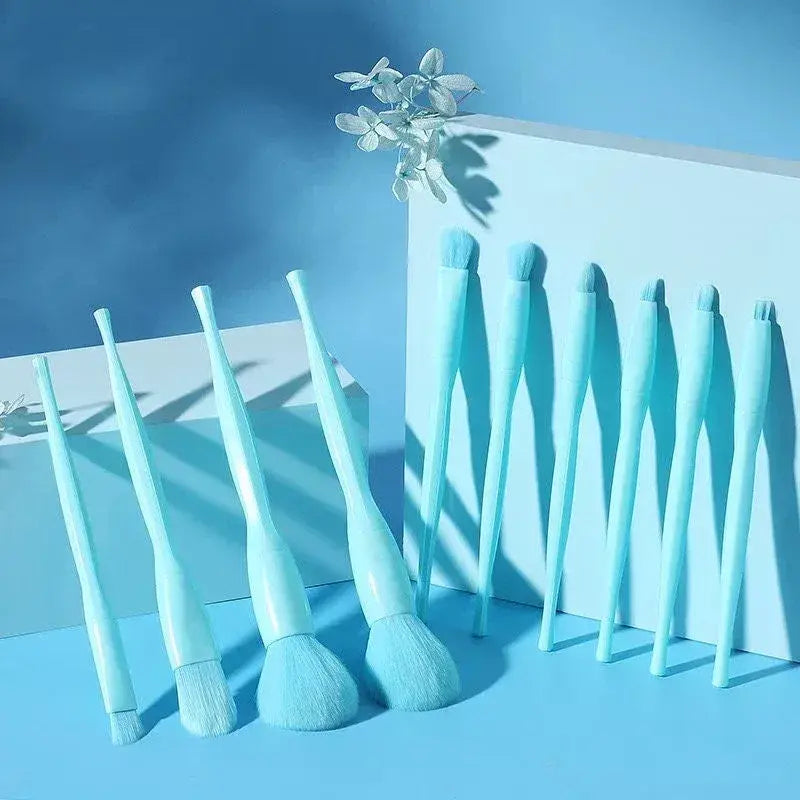 Pretty Pastel Candy Cosmetic Makeup Brush Set 7pc - Blue