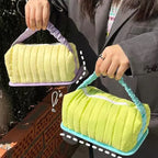 Scrunchie Style Makeup Bag - Blue