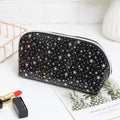 Starry Sky Clear Jelly Cosmetic Makeup Bag - Black