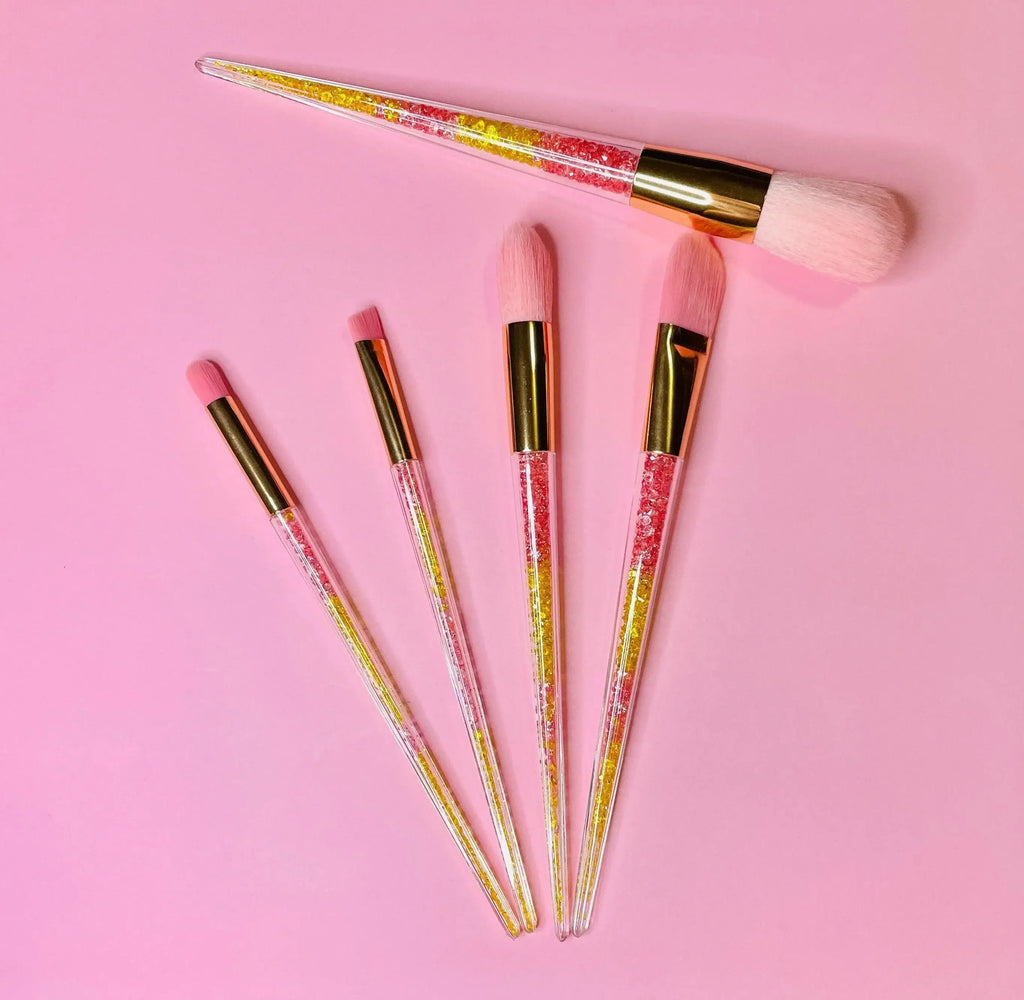 Sweet Sugar Crystals Makeup Brush Set - Pink Lemonade
