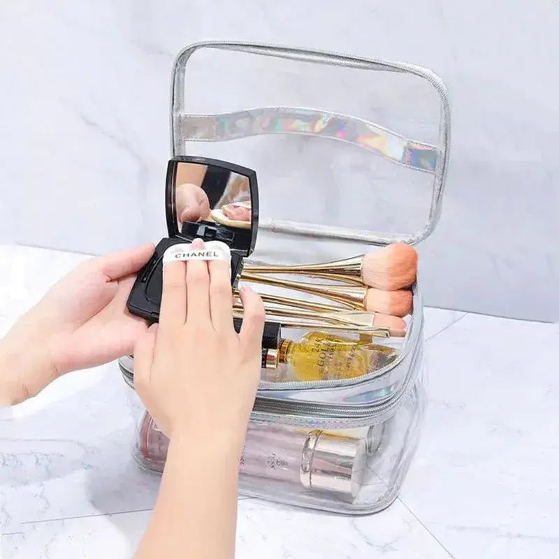 Transparent 2-Layer Clear Jelly Makeup Bag 1pc