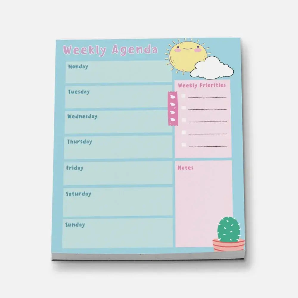 Weekly Agenda Kawaii Mini Stationery Notepad